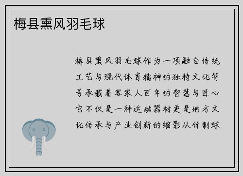 梅县熏风羽毛球